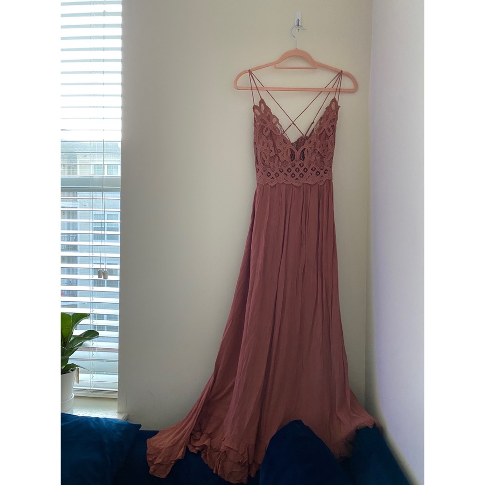 NWT Free People Adella Maxi Slip Dress Copper - Picture 5 of 9